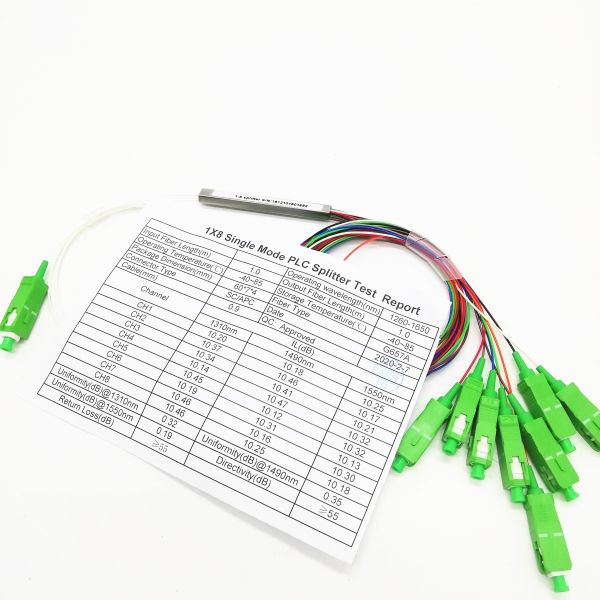 SC APC Uniform Power Splitting Single Mode Fiber Splitter