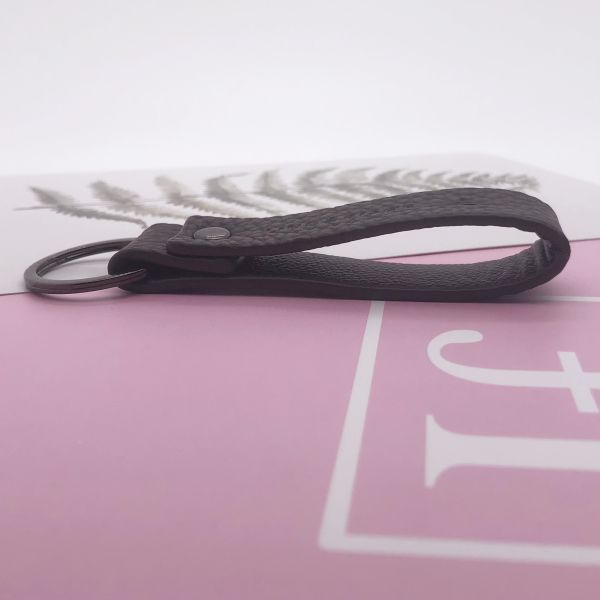 Debossed 10mm PU Genuine Leather Key Holder For Keys Customized