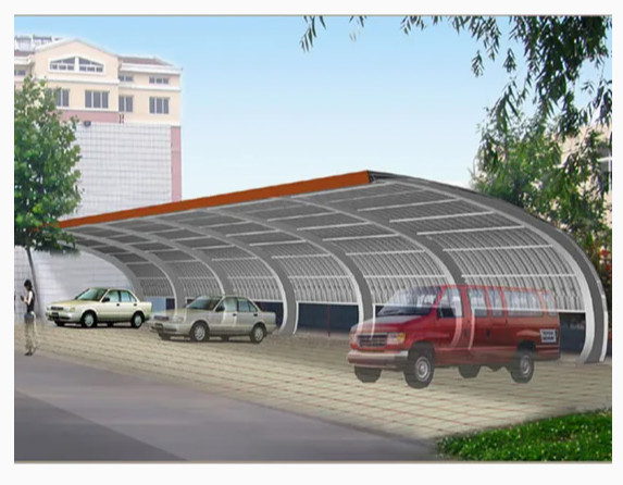 Pre-Engineered Steel Structural Frame Mechanical Parking Garage Carport