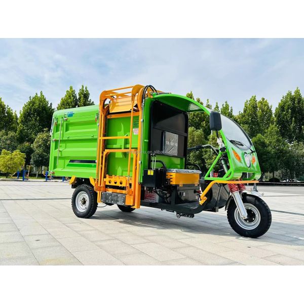Pure Electric Energy Type Side Loading Road Cleaning Machine Garbage Collection Truck Can Cleaner