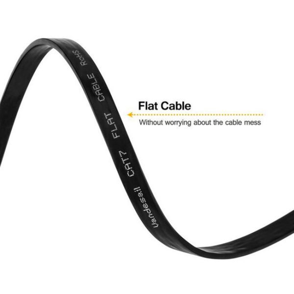Flexible Cat 7 Ethernet Cable SSTP Patch Cord PVC Jacket HDPE Insulation