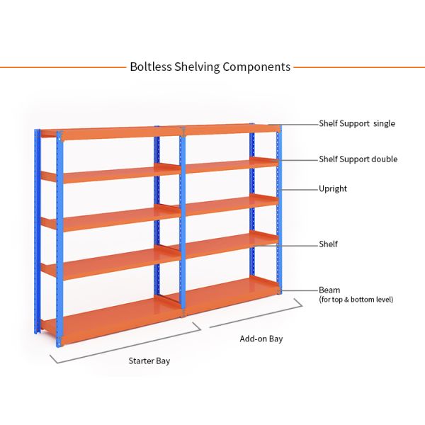 50mm Hole Distance Boltless Warehouse Storage Shelf for Maximum Space Utilization