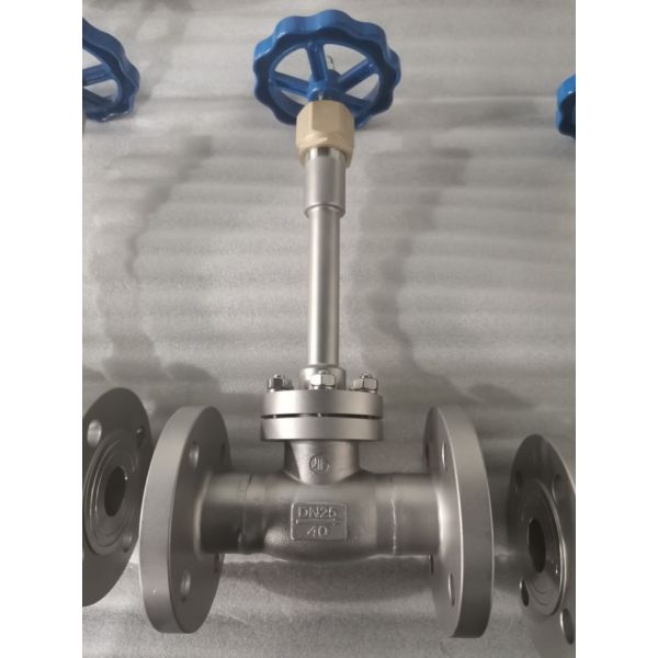 Extended Stem Cryogenic Flange Globe Valve With Wheel Handle