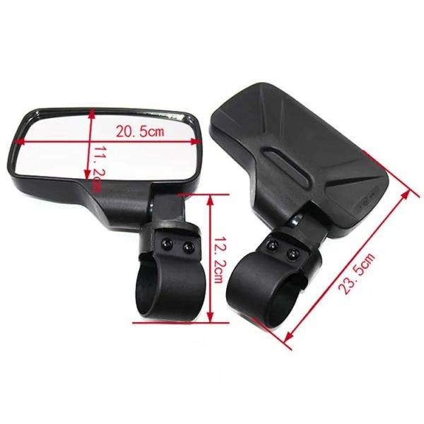 Custom Wide Angle 1.75 2 Inch Universal UTV Rearview Mirror Plastic Material for UTVs