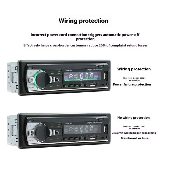 Creatall Single-Disc Universal Car MP3 Player USB Flash Drive BT Wireless Amplifier Hands-Free Audio Head Unit Central Control