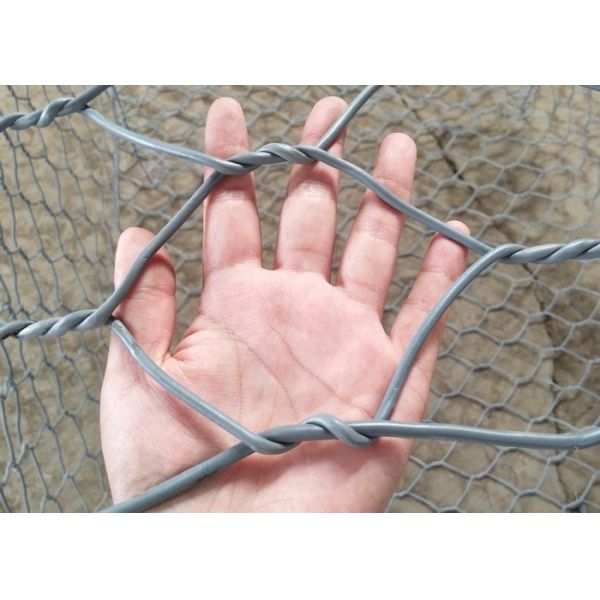 Galvanized Hexagonal 2m Gabion Basket Woven Stone Filled