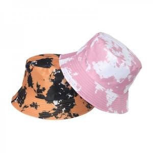 China 2022 New Fisherman Hat Pink Orange Tie-dye Bucket Hat on sale