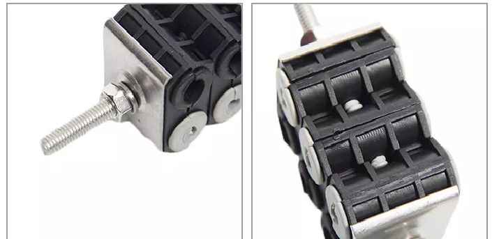 Rubber OPGW Cable Down Lead Clamp For Tower Use