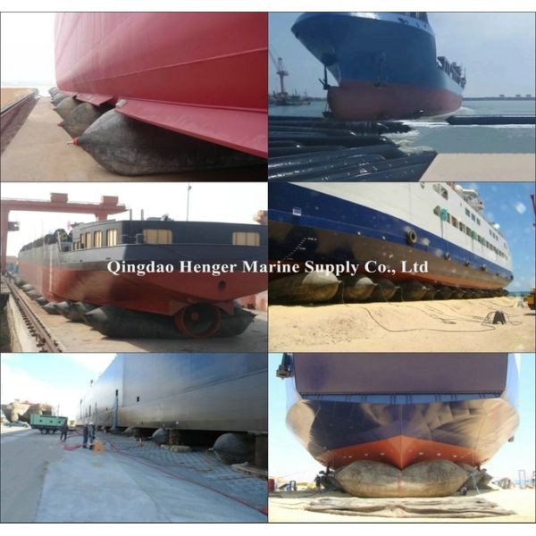 D1.8m*L20m Shipping Lauching Balloon Inflatable Rubber Airbag For Vessel 3