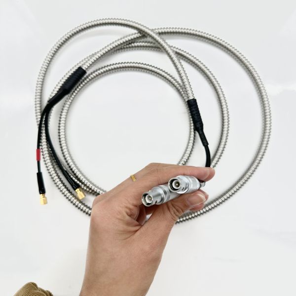 High-Temperature Lemo 01-Microdot Dual-Cable for NDT Equipment