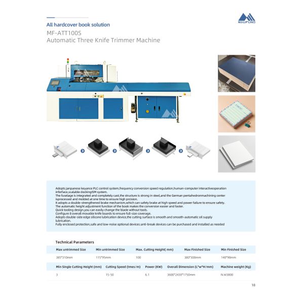 Automatic Three Knife Trimmer Machine Janpanese Keyance PLC Control System Scalable Docking ISM System