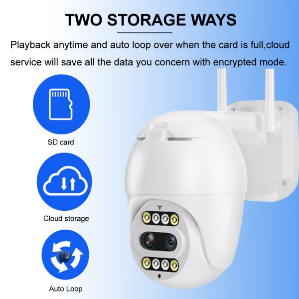 4MP 4G Cctv Security Ip Camera Outdoor Dual Lens Network Camera