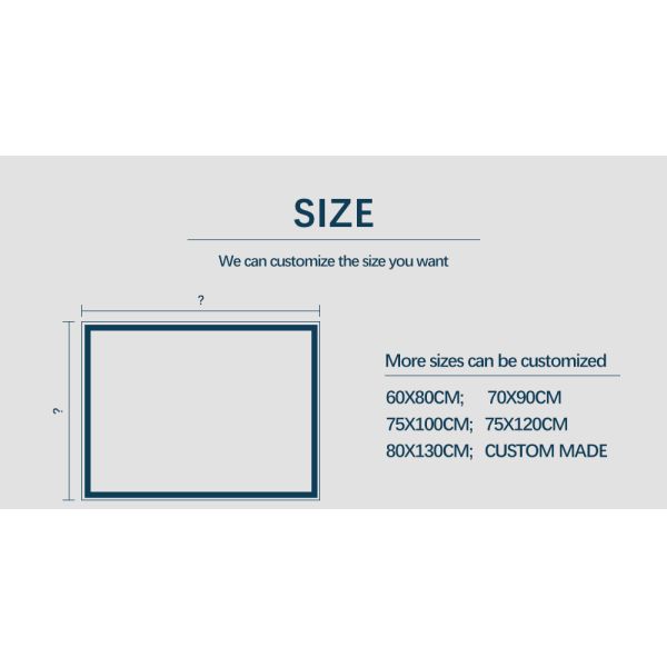 Square Aluminum Alloy Framed Waterproof Bathroom Makeup Mirror Without Light