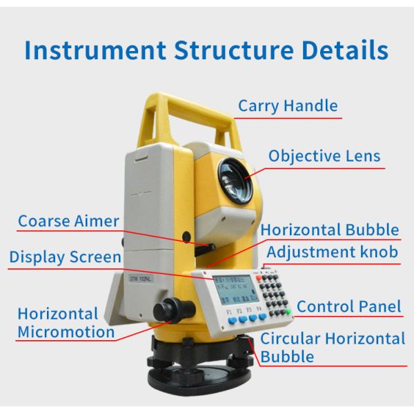 DTM-102NL Laser Total Station The Ultimate Coordinate Sampling Instrument for Precise Measurements
