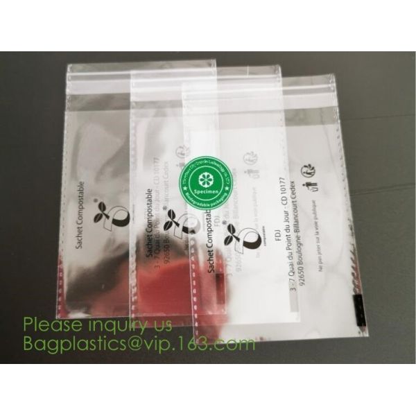 Wholesale Custom Environmentally Friendly 100% Compostable Biodegradable Self Sealing Corn Starch Plastic Packaging Bag