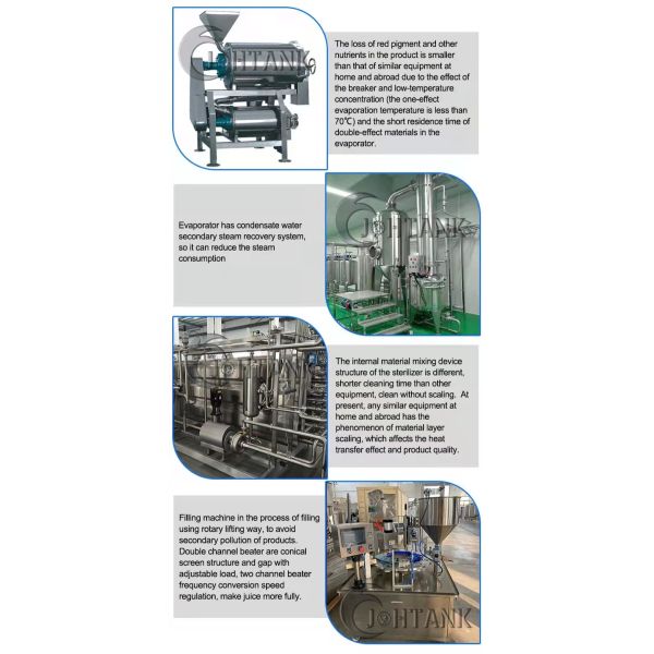 PLC Control Fruit Vegetable Processing Line For Tomato Sauce Powder