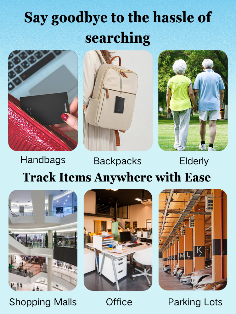 Ultra-thin Card Type Wireless Find My GPS Locator Personnel Tracker Mini Smart Airtag for iOS iPhone Mac iPad iPod