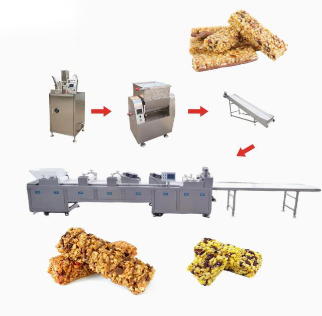 Nuts, blueberry, cranberry Granola bar processing machine