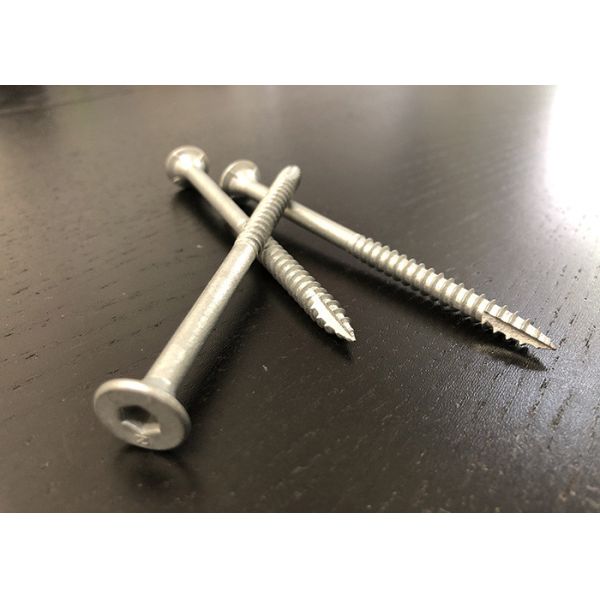Galvanised C4 Bugle Head Batten Screws 14G Hex Socket Drive 100mm Decking Screws