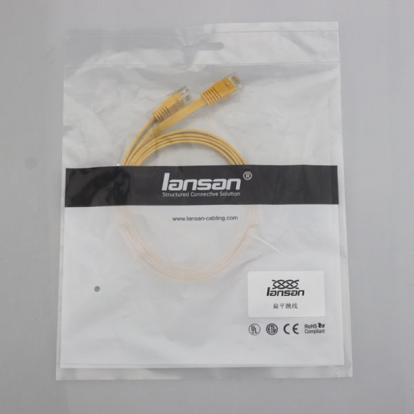 PVC Connector Cat6A Patch Cord , Pure Copper Round Ethernet Network Cable