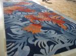 Red Axminster Machine Made Carpet For Hotel Corridor , Cut Pile Carpet
