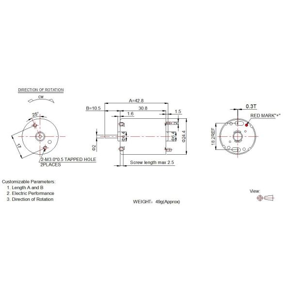 Miniature DC Motor For Vacuum Pump