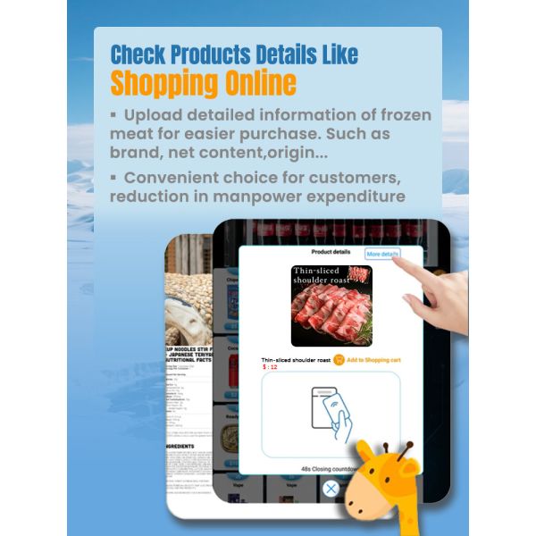 Frozen Locker Vending Machine for Retail – R290 Refrigerant for Meat & Seafood Stores, Supermarkets & Farms