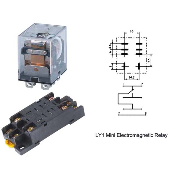 Transparant plastic case LY1 electromagnetic power general purpose relay