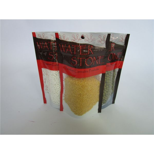 Custom Printed Plastic Gummy Candy / Jelly Bean Packaging Bag With Window