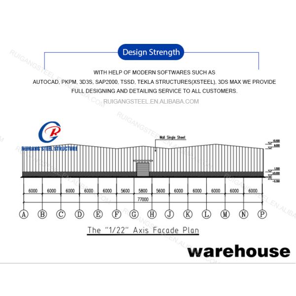 Large Span Customized Workshop Structural Steel Building Prefabricated Storage Warehouse