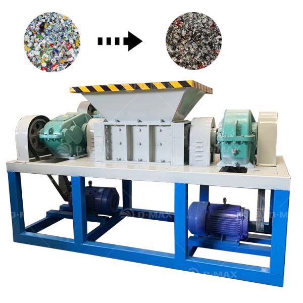 Double Shaft Pet Bottle Grinding for Environment-friendly Multipurpose Tire Shredder