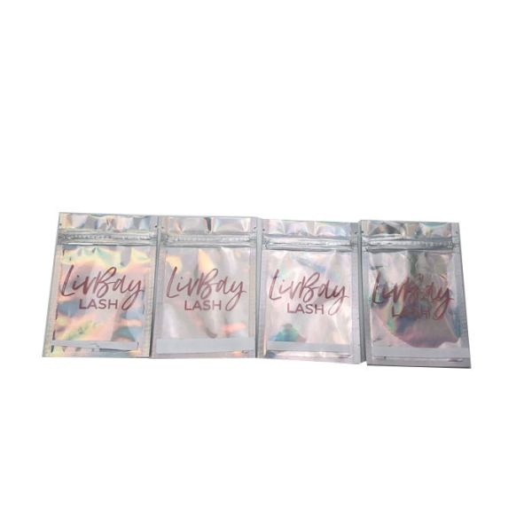 Clear Front CYMK Laminated Holographic Pouch