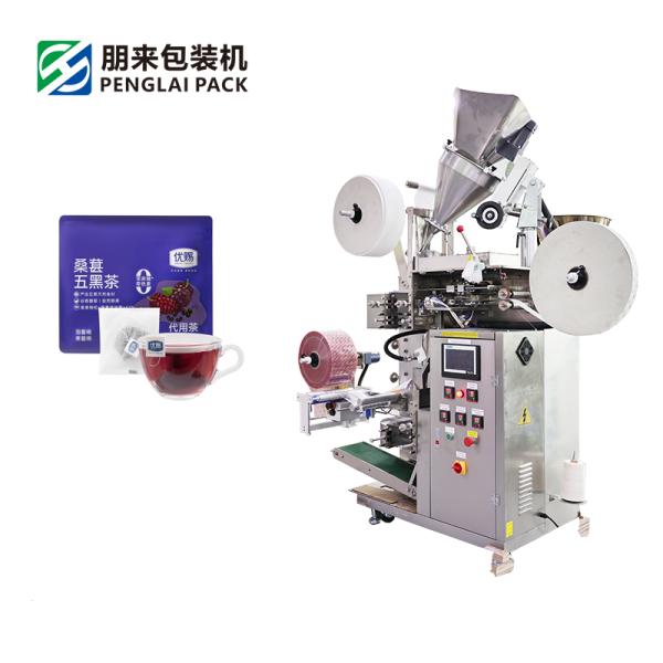 Buy Automatic Electric Loose Leaf Green Tea Tea Bag Packing Machine with PLC Control Filter Paper Sachet Sealing & Labeling at wholesale prices