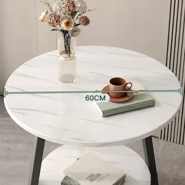 CJ-30 Double-layer Sofa Side Table, Simple Modern Small Tea for Apartment, Living Room Bed End