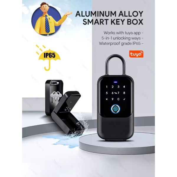 Multi Function Smart Key Box App Unlock Ways for Outdoor Glass Door Security Solution