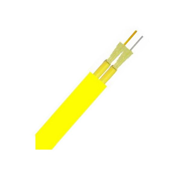 Indoor 2 Core Optical Fiber Cable Flat Duplex 1KM 2KM For Patch Cord / Pigtail