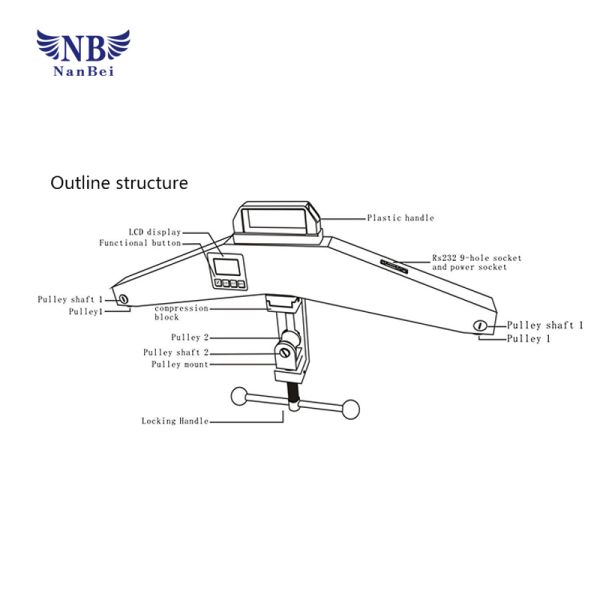 ASZ-20 Physical Testing Instrument Digital Wire Rope Tension Meter with CE
