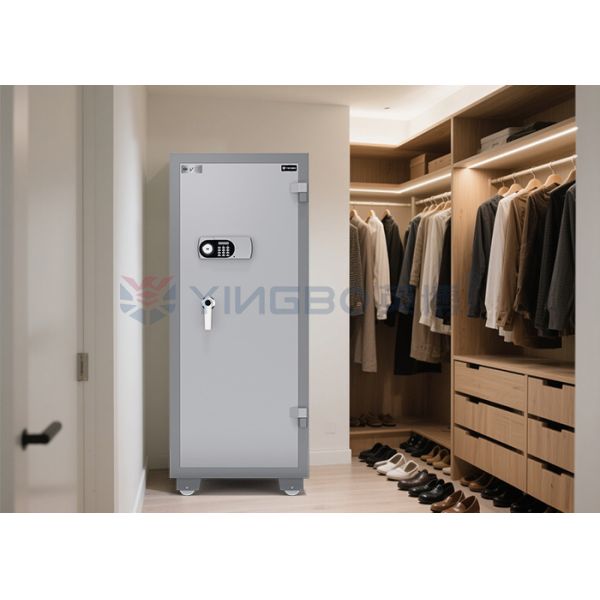 120mins Fire Rating L Type Brushed Solid Steel Handle Fireproof Safe Box with Emergency Key YB/FH-158 for Peace of Mind