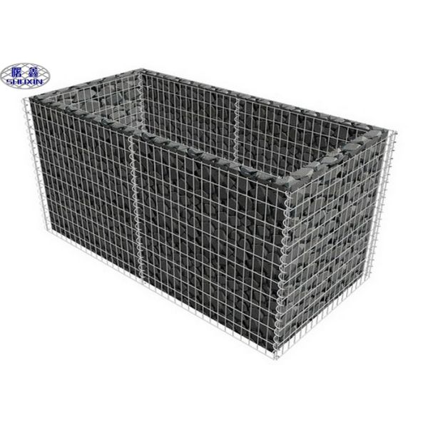 Stone Filled Gabion Wire Mesh Boxes Galvanized Welded Craft ISO Certification