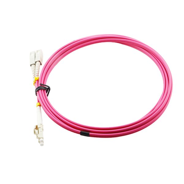 LC UPC Duplex OM4 Multimode Fiber Optic Patch Cords LSZH Jacket With FTTH