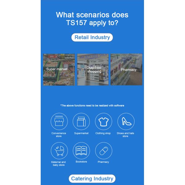 Supermarket Retail Store Billing Machine POS Capacitive Screen