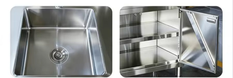 Custom Multi-functional Stainless Steel Kitchen Workstation with Adjustable Height Legs and Heavy-Duty Capacity