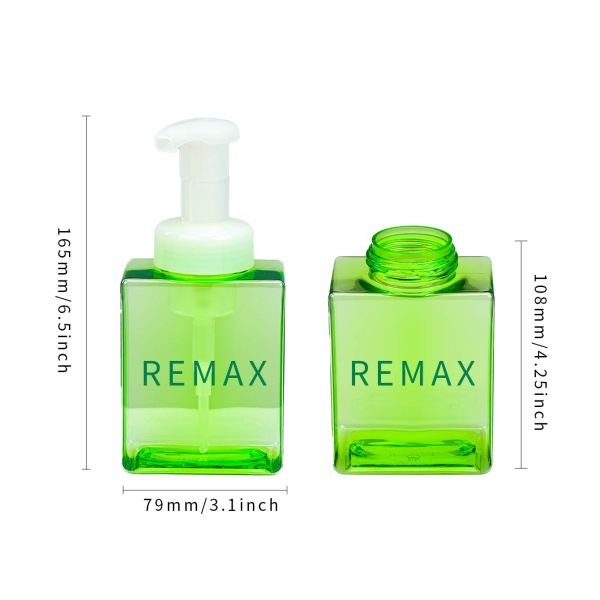 250ml Empty Square PETG Material Color Customized Dense Leak-proof Foam Pump Bottle Hot Sale Packaging