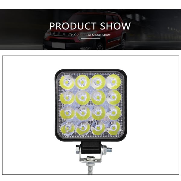 48W 16LED 4WD Square Led Work Lights Off Road Work Light