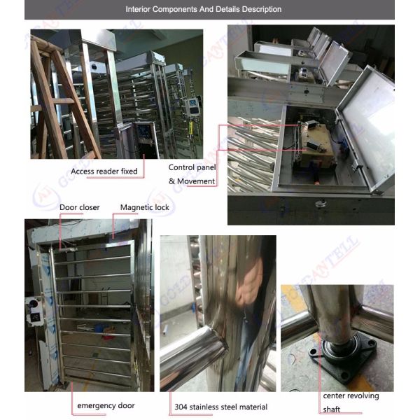 Philippines Stadium Full Height Turnstile / biometric access control barrier gate in outdoor