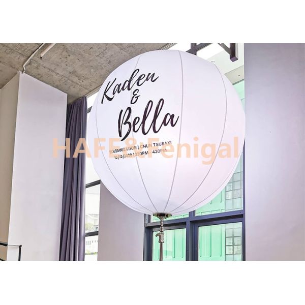 White Led Tripod Moon Balloon Light Decorations 120V USD50