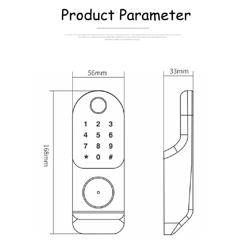 Bluetooth Keyless Biometric Fingerprint Deadbolt Door Lock Waterproof