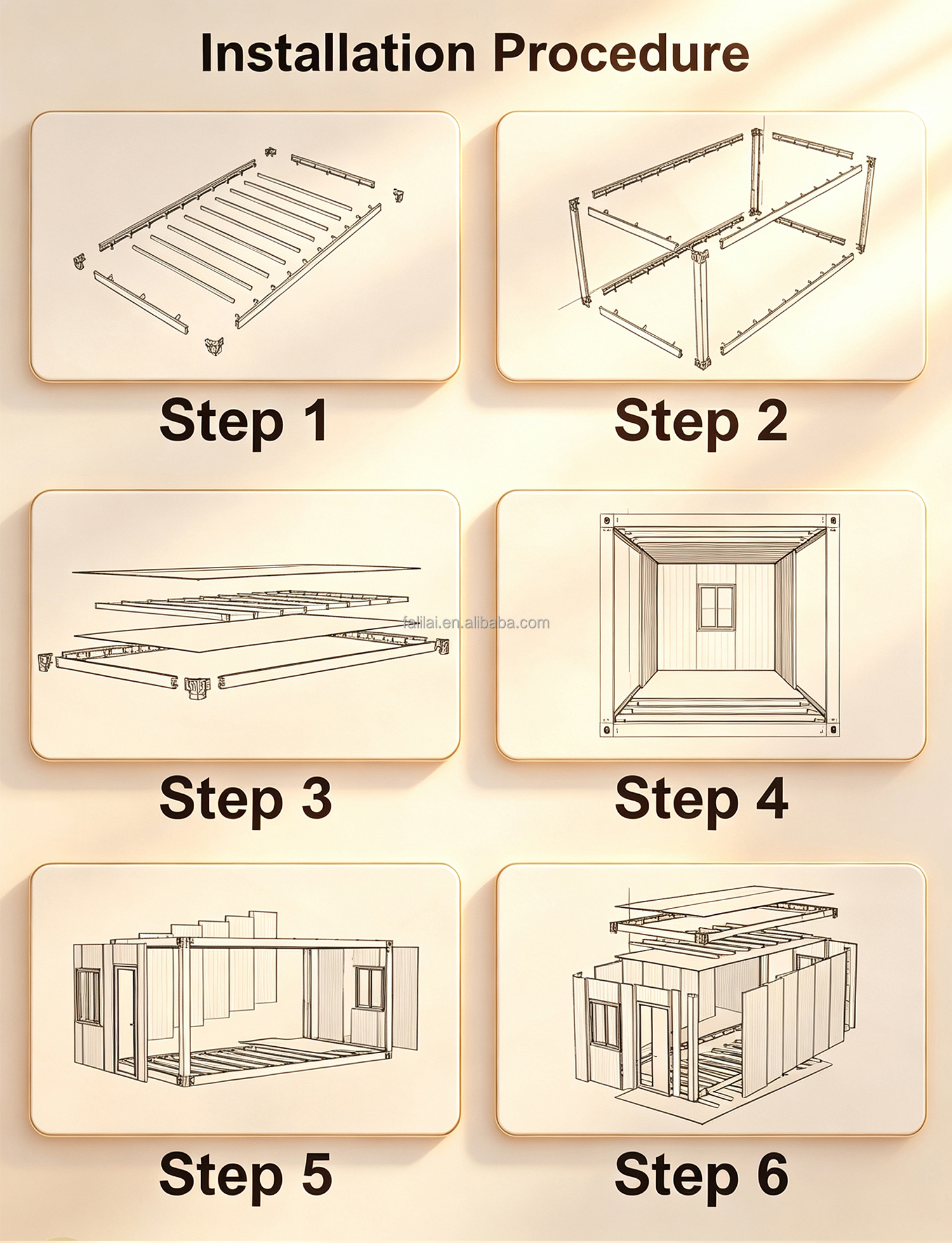 Prefab Container Shop Casa 20ft Tiny Modular Fast Installation Store Detachable Container Houses Flat Pack Container House