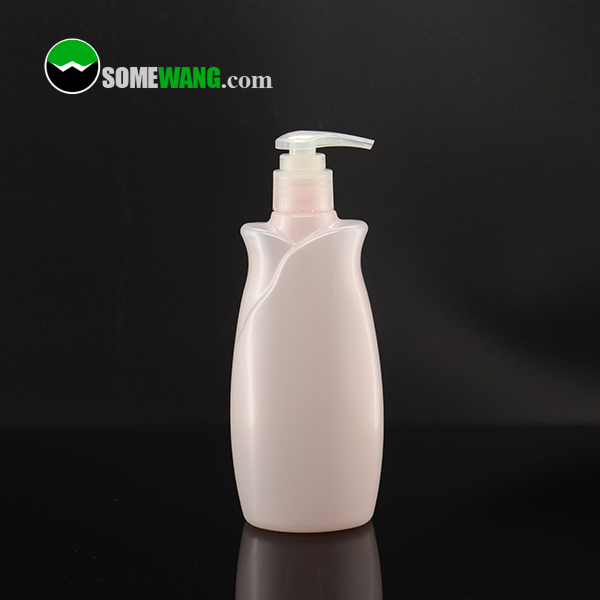Pink Flower PET Plastic Empty Shampoo Bottle 130ml 230ml 300ml