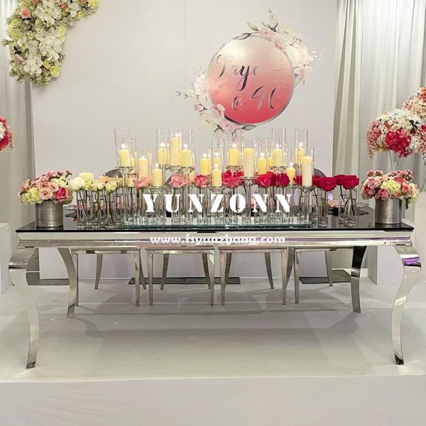 Luxury Modern Rectangle Dining Table Classic Design with Adjustable Feature for Home Apartment Hotel Outdoor Banquets Events